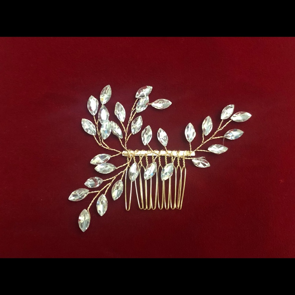 Vine Rhinestone Hair Comb